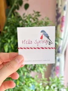 Elegant red and white Martenitsa bracelet hand made with cotton and wool