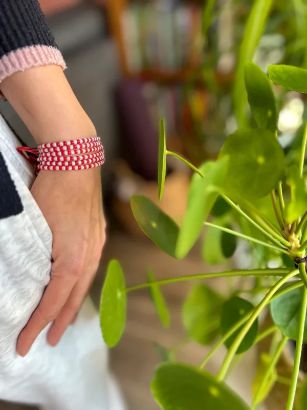 Honor Baba Marta traditions with eco-friendly Martenitsi made of glass and cotton. Handmade with love in Bulgaria