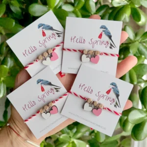 Bulgarian March Bracelet with hearts